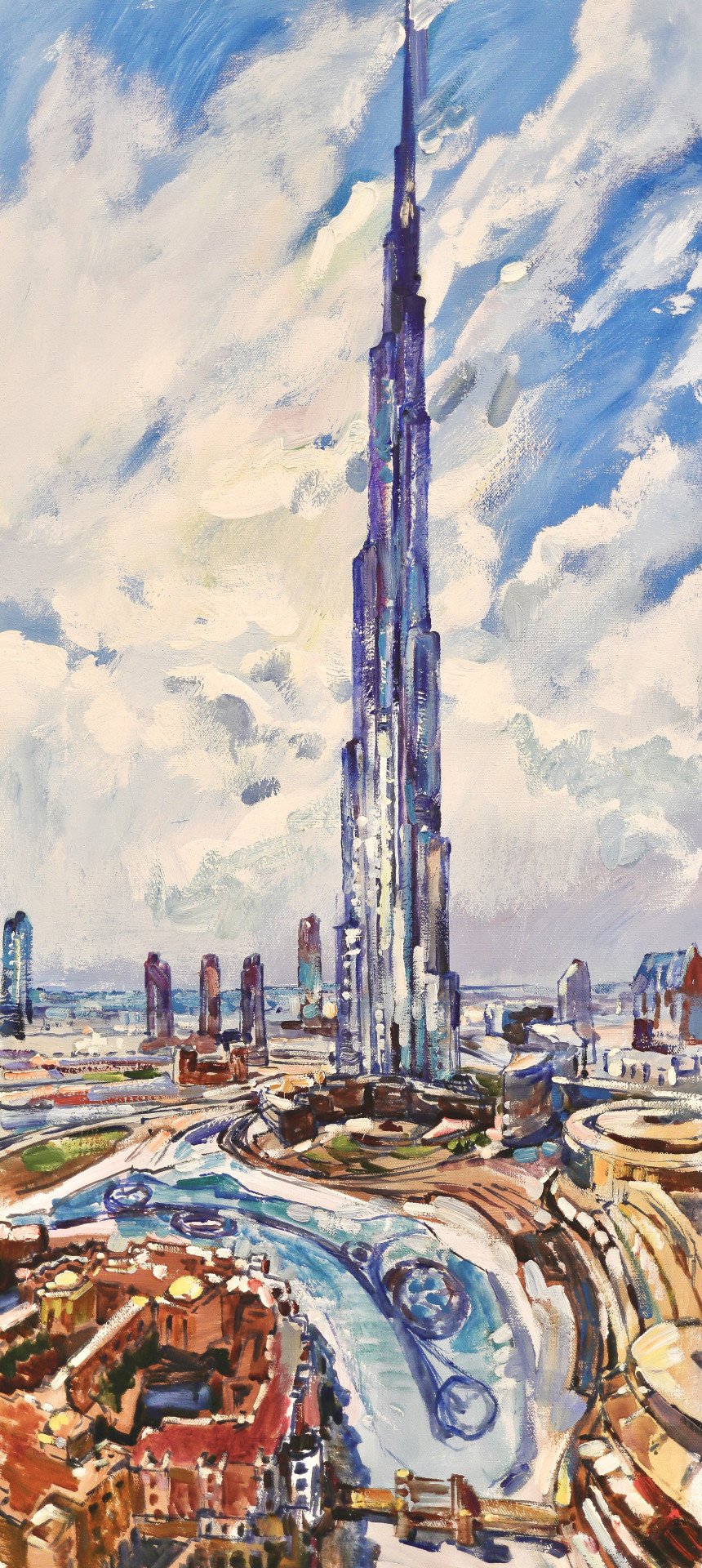 Beautiful Dubai Painting by Hanna Chycherina