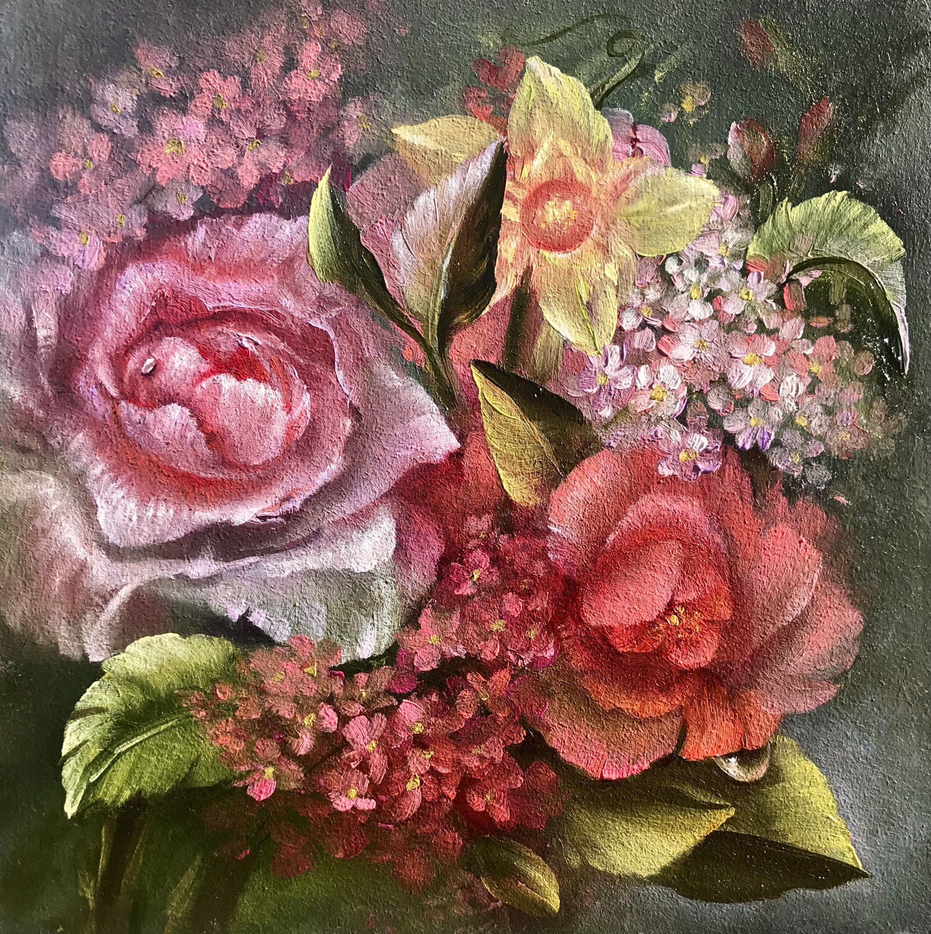 Music Of Flowers Painting by SanaDe Jose Art Gallery