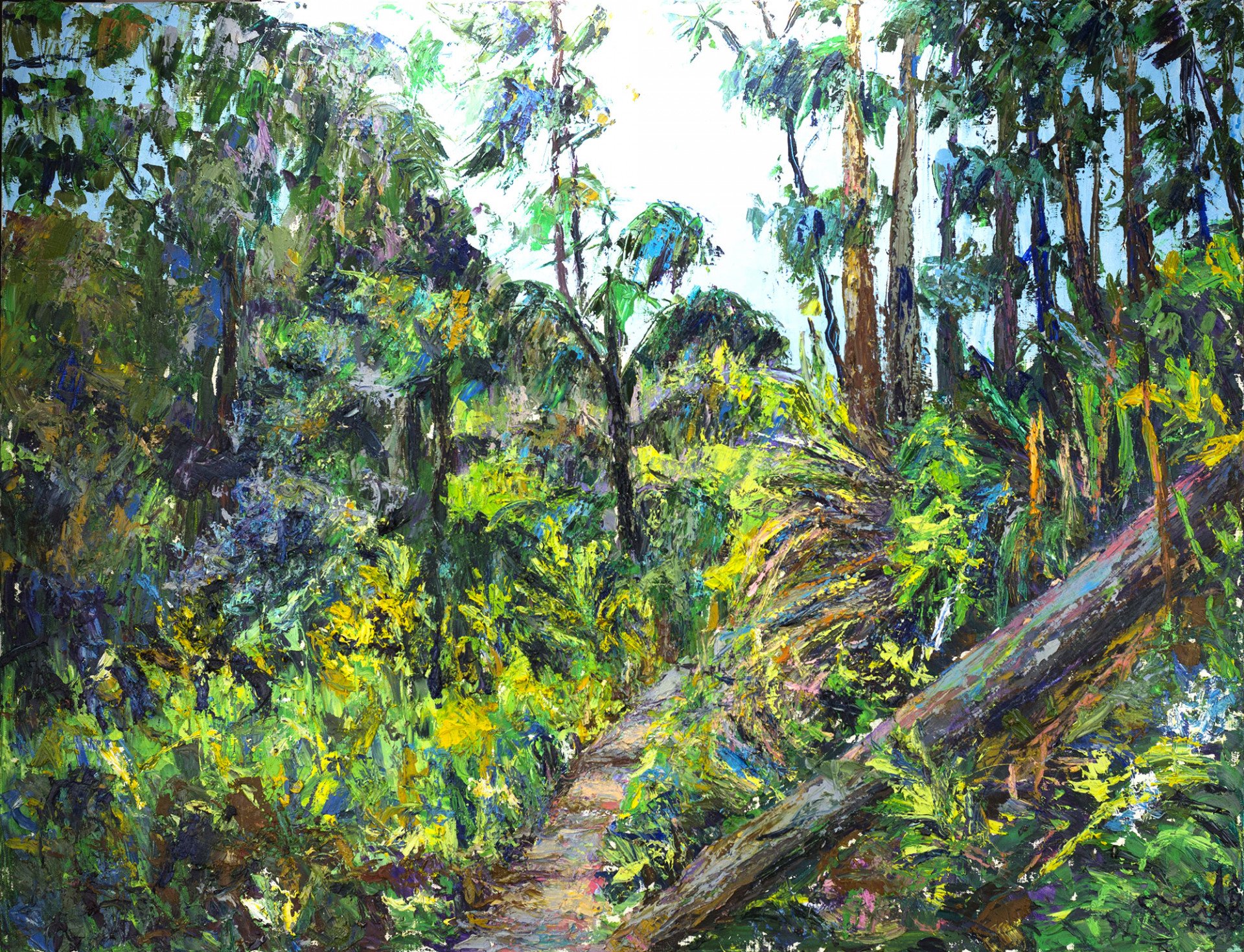 Road in the forest Painting by Anna Churyukina