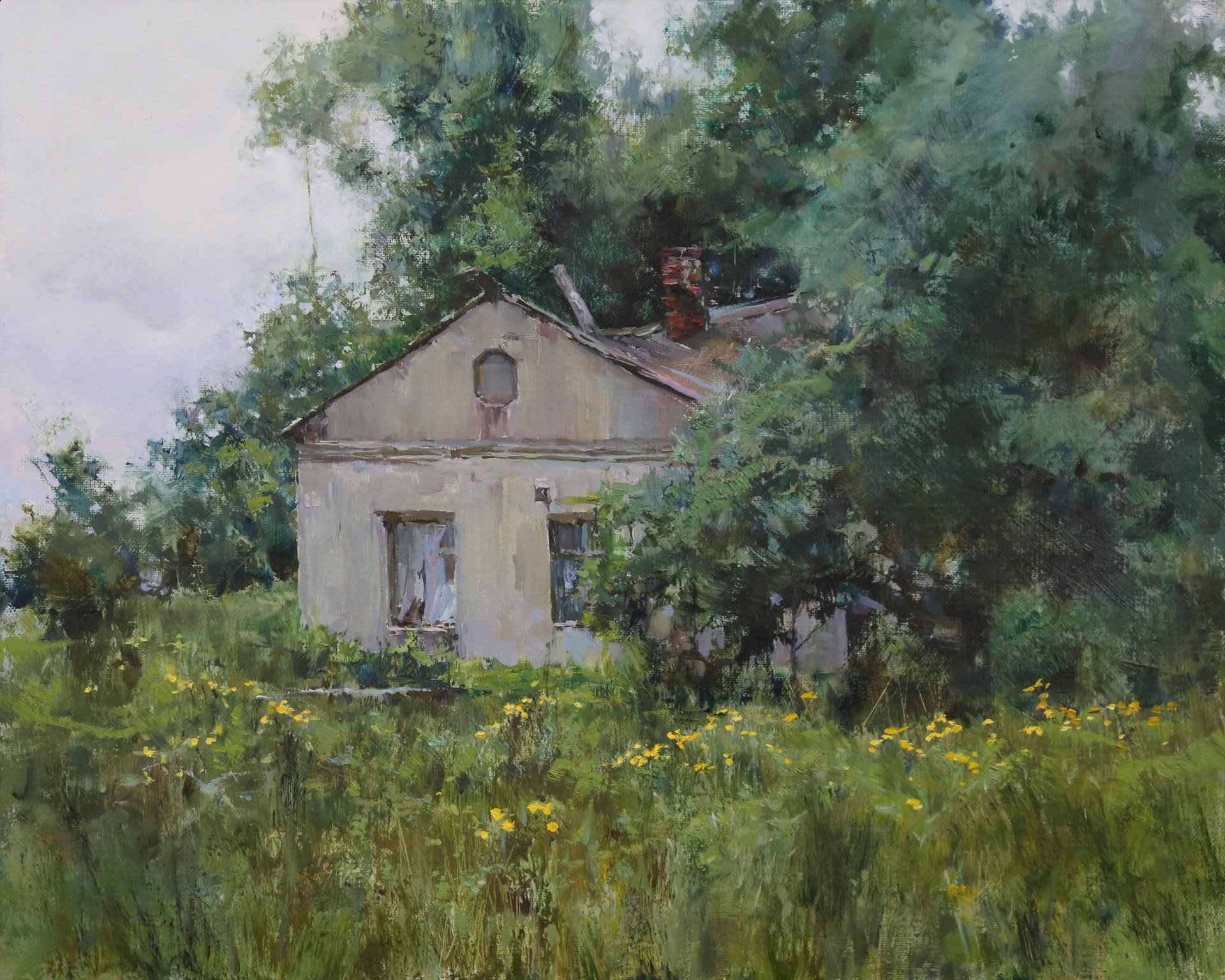 An Abandoned House Painting by Igor Denisov