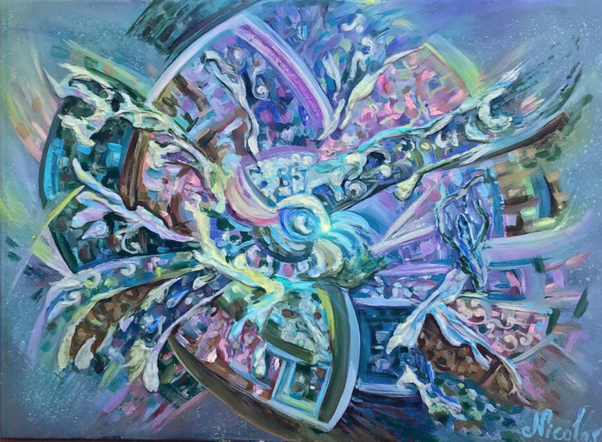 Primavera, pintura abstracta Pintura de Pintor Nicolas