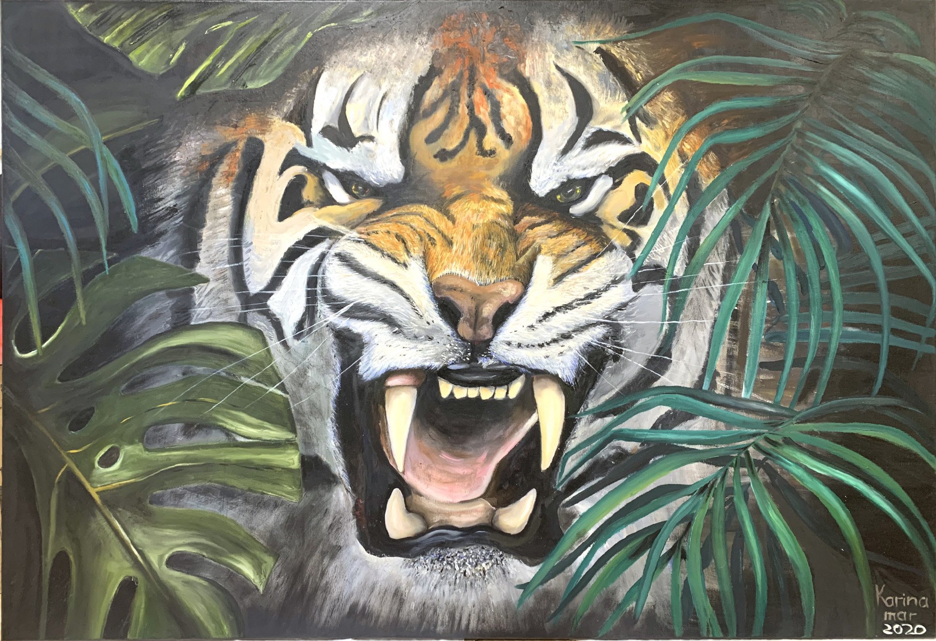 Freeze! Painting by Karina Marchenko - Jose Art Gallery