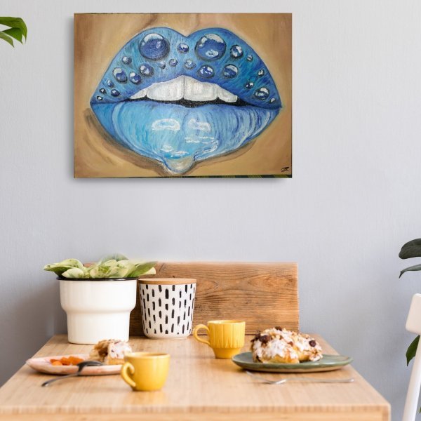 Surréalisme Mythologique Peinture "Eau" peintre Elena Uryaseva huile toile 