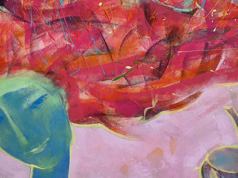 Image supplémentaire 1: Symbolisme Portrait Peinture "Pensées romantiques", peintre Viktoriya Dubovik acrylique toile 