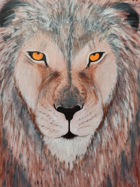 Roi Lion Peinture de Anjela Antonova - Jose Art Gallery