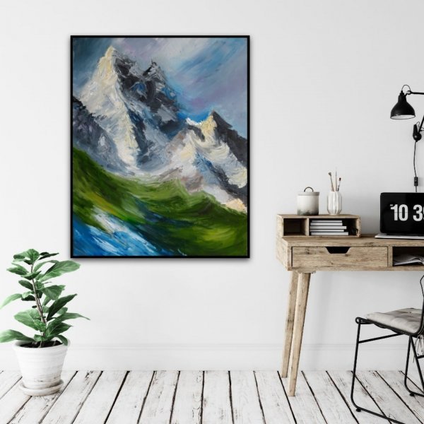 Abstractionnisme Paysage Peinture "L'air" peintre Elena Uryaseva huile toile 