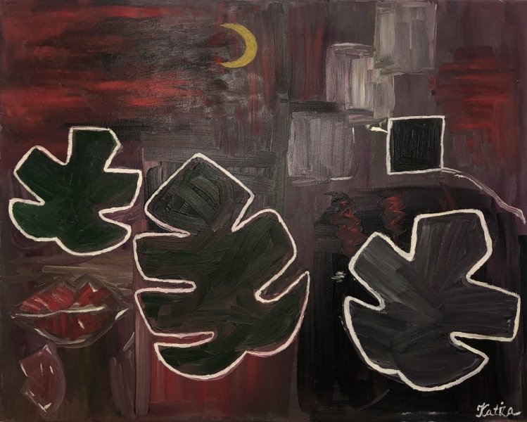 Dipinto «Fuoco notturno 451», Katerina Goncharuk