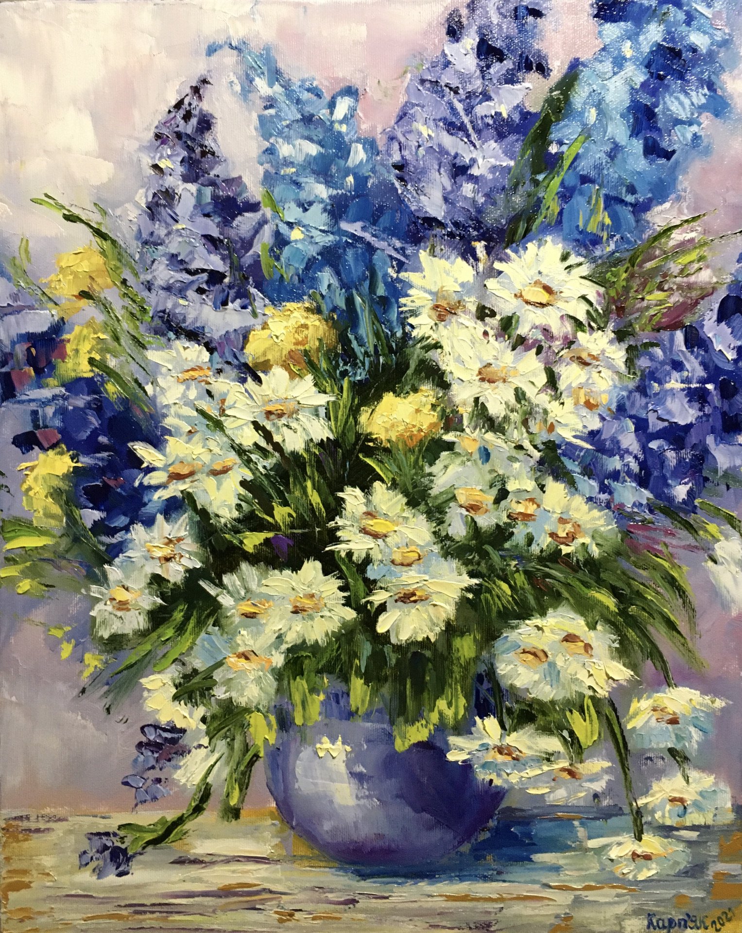 Wildflowers Painting by Iryna Karpiak - Jose Art Gallery