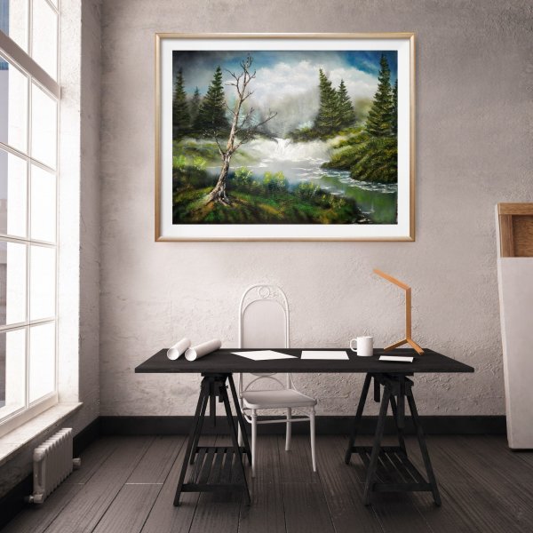 Image supplémentaire 4: Réalisme Paysage Peinture "Mystère", peintre Elena Uryaseva huile toile 