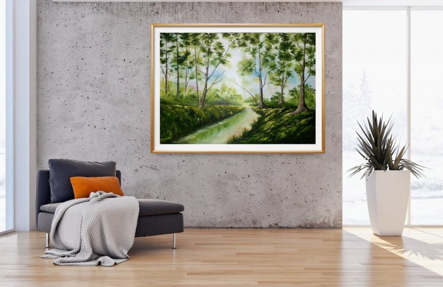 Image supplémentaire 3: Réalisme Paysage Peinture "Forêt", peintre Elena Uryaseva huile toile 