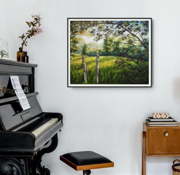 Image supplémentaire 3: Réalisme Paysage Peinture "Été", peintre Elena Uryaseva huile toile 