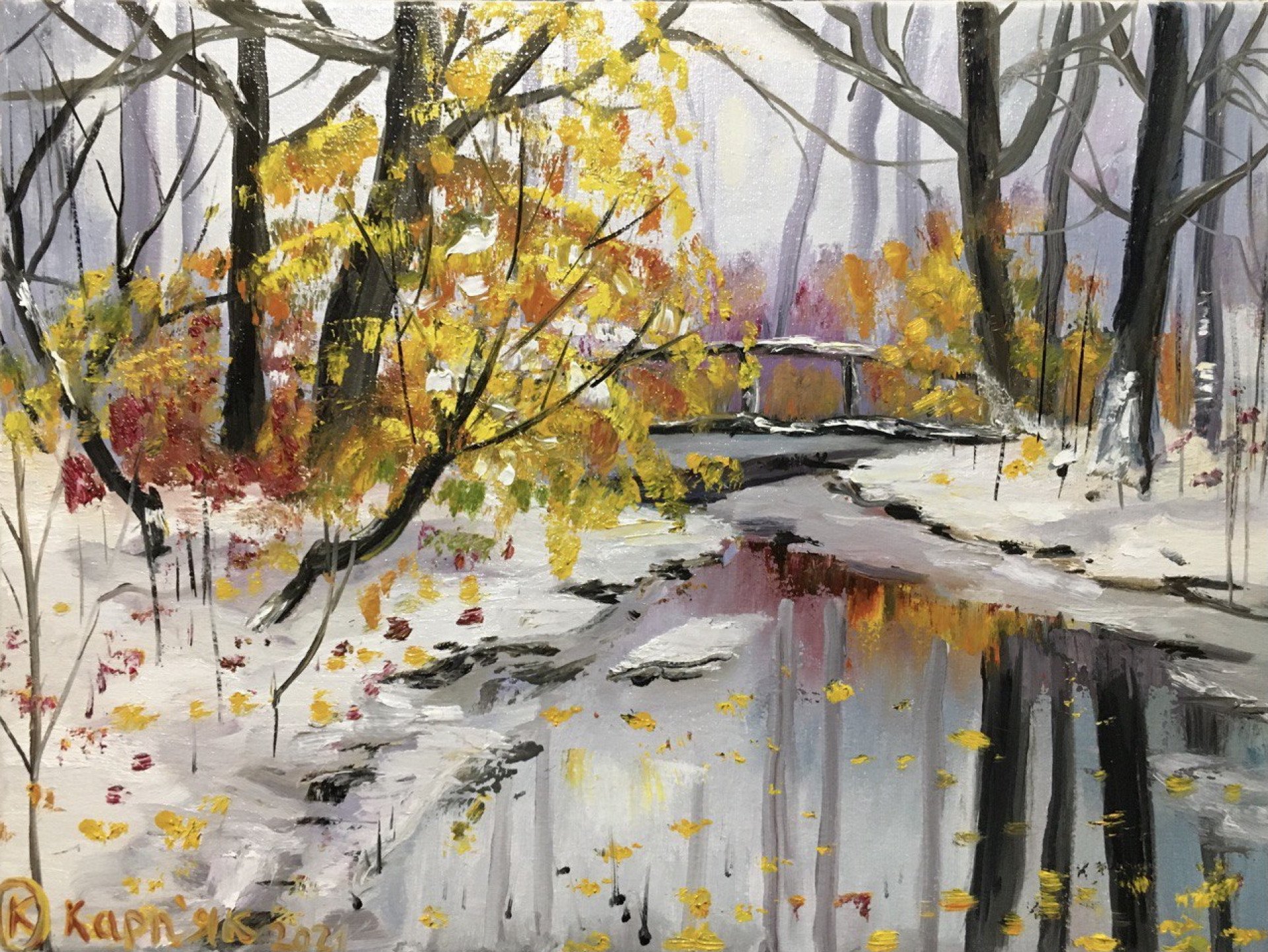 Картина «Зимовий ліс», Ірина Карп‘як - Jose Art Gallery