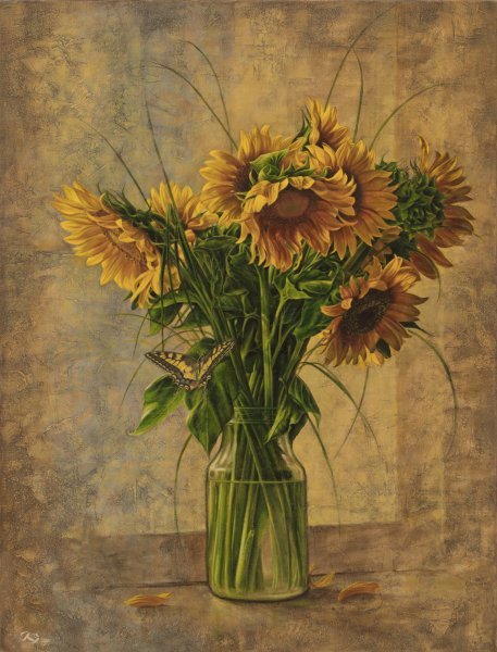 Sunflowers Painting by Sergey Kuzmin - Jose Art Gallery