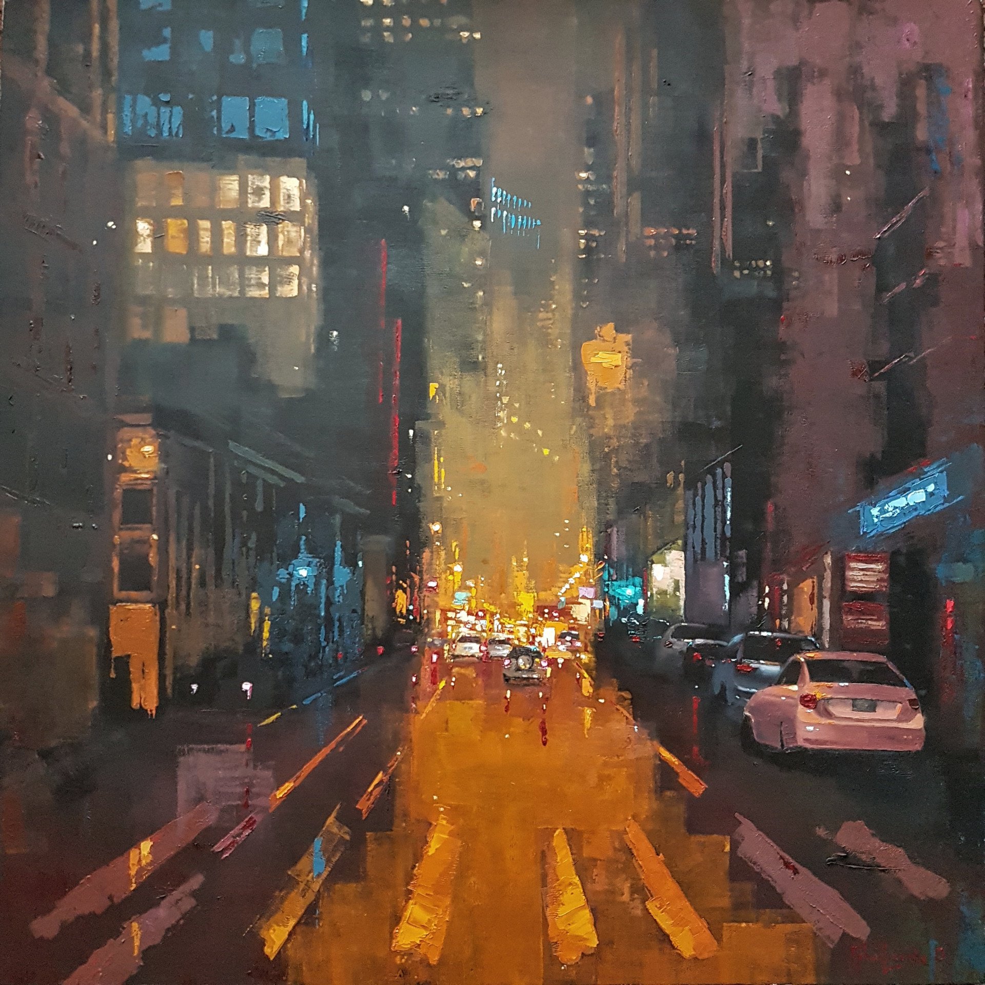 In The Light Of The Night Painting by Olga Mihailicenko