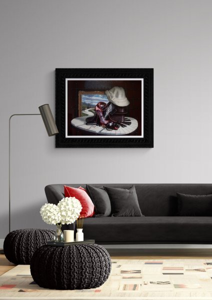 Additional view 2: Surrealism Still-Life Painting <<<...Coctail Plastic...>>> by painter Mher Evoyan oil canvas 