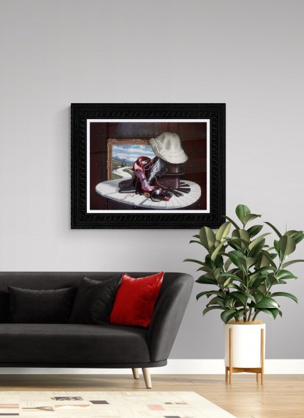 Additional view 3: Surrealism Still-Life Painting <<<...Coctail Plastic...>>> by painter Mher Evoyan oil canvas 