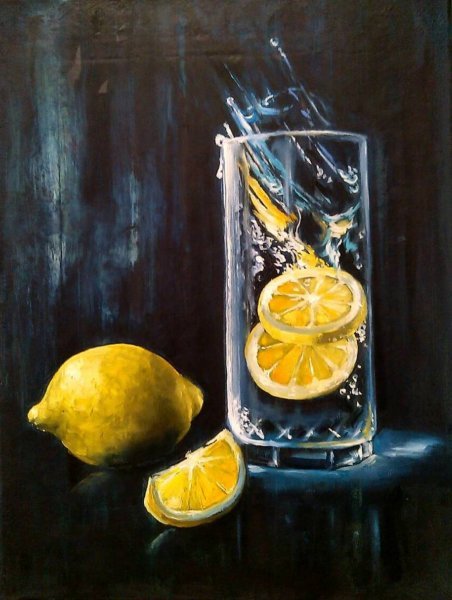 Ah, lemons! Painting by Oleg Ryzhkov - Jose Art Gallery