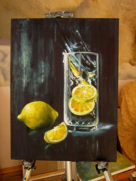 Ah, lemons! Painting by Oleg Ryzhkov - Jose Art Gallery