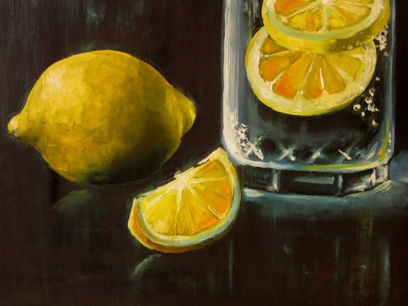 Ah, lemons! Painting by Oleg Ryzhkov - Jose Art Gallery