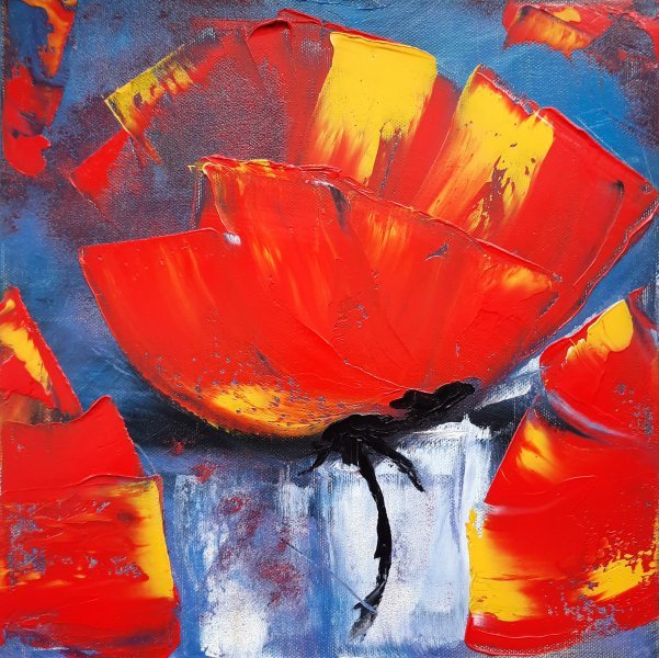 Amapolas Pintura de Mansur Mirzoev - Jose Art Gallery