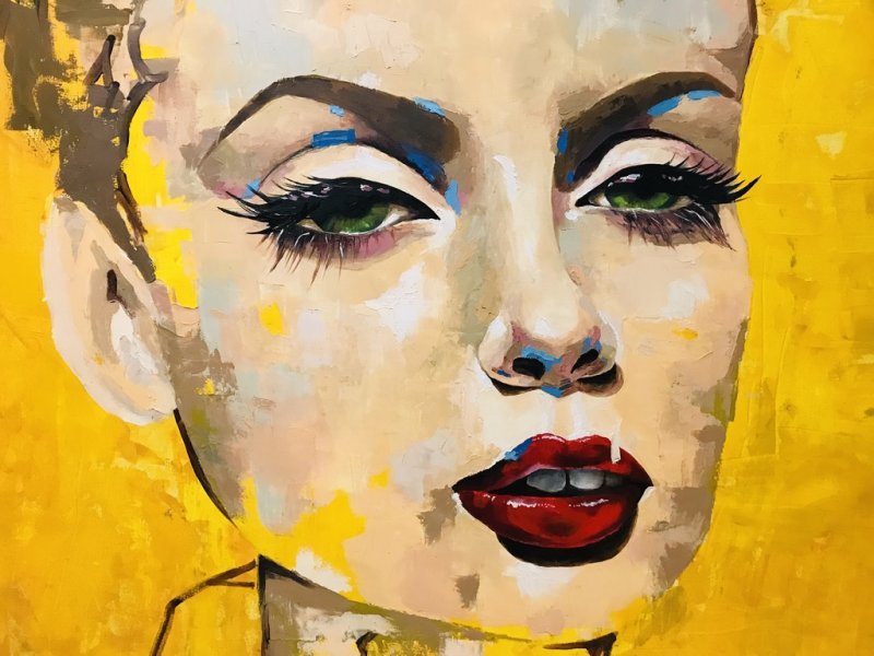 Yellow model Painting by Viktoriia Skliar - Jose Art Gallery