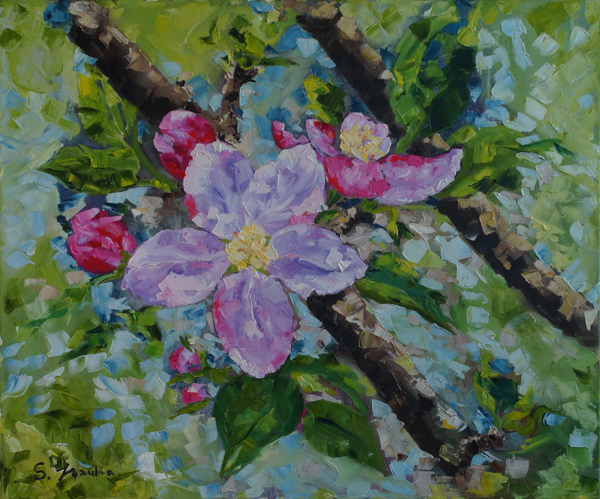 APPLE BLOSSOMS Painting by Svitlana Zozulia
