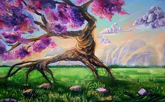 Dancing Giant Tree painting