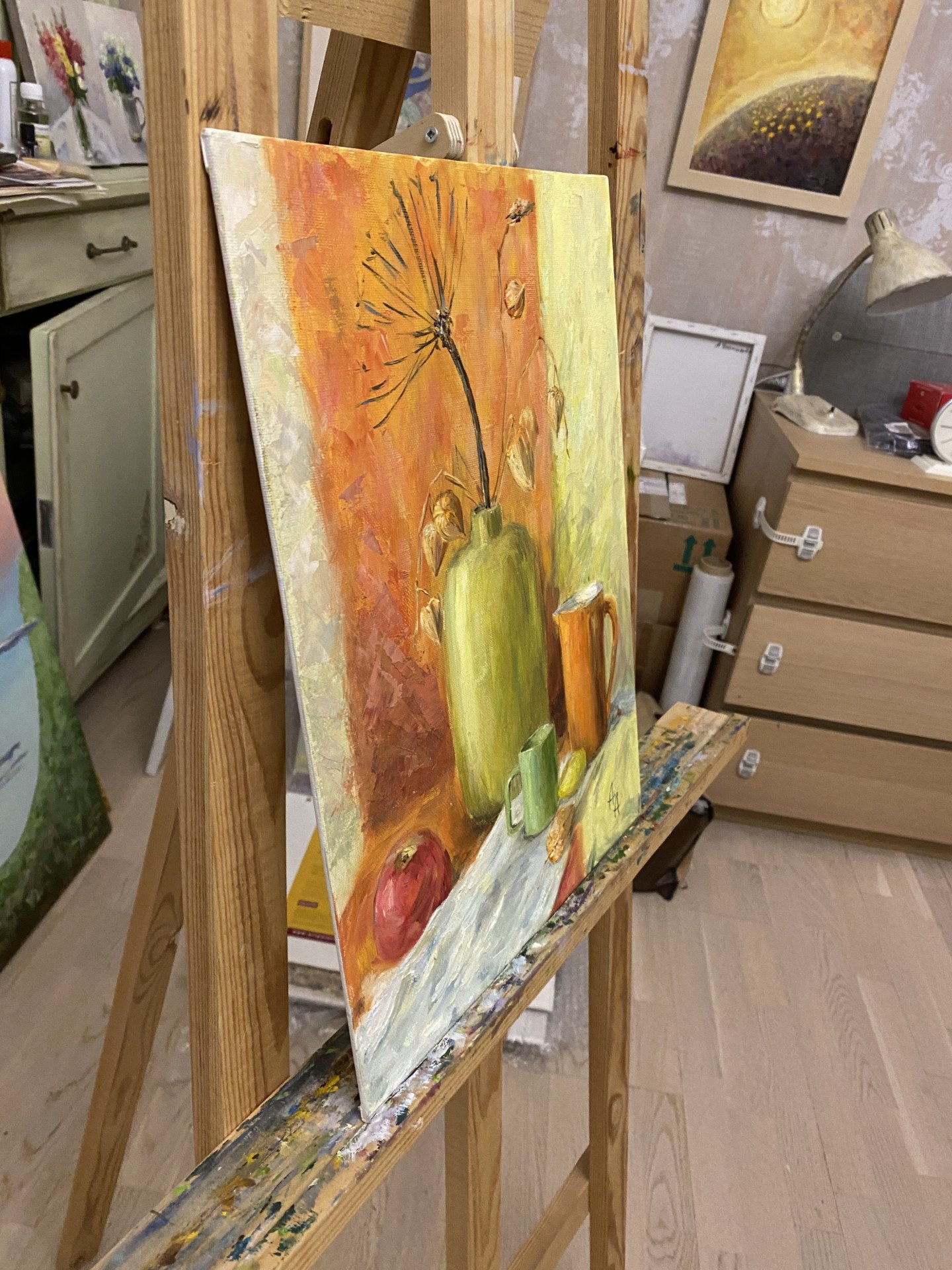 Натюрморт с физалисом - painting