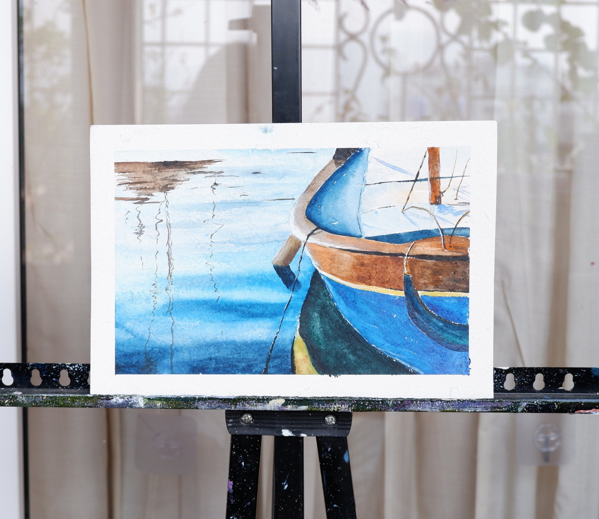 Картина «Синій човен», РИТУЯ КАЛІТА - Jose Art Gallery