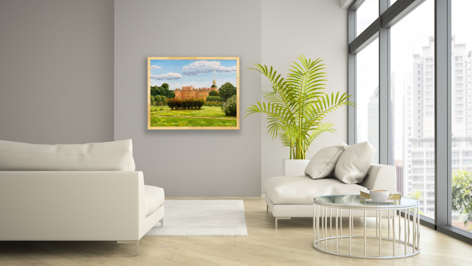 Эскиз в городском парке - painting