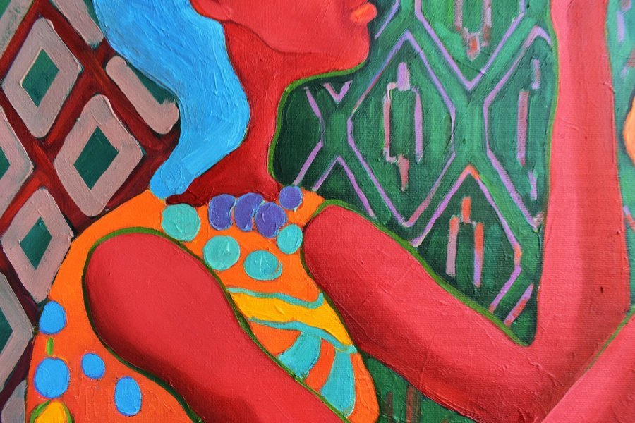 Additional view 3: Surrealism Still-Life Painting DANCE WITH ORANGES by painter MARINA Venediktova oil canvas 