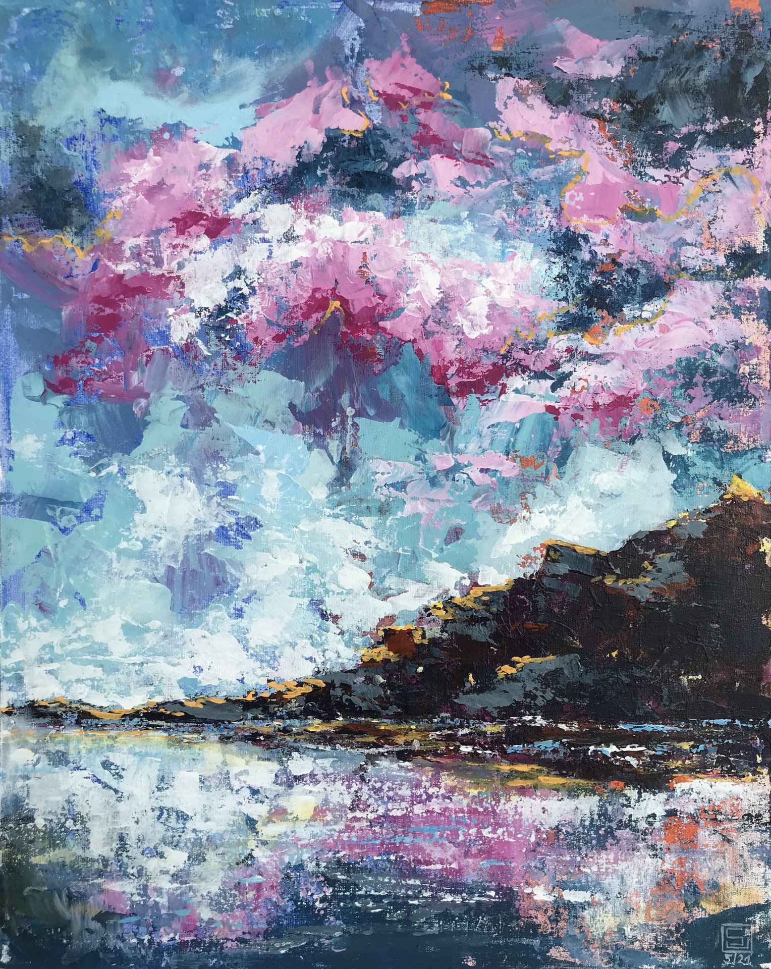 The rock Painting by Julie Stepanova - Jose Art Gallery