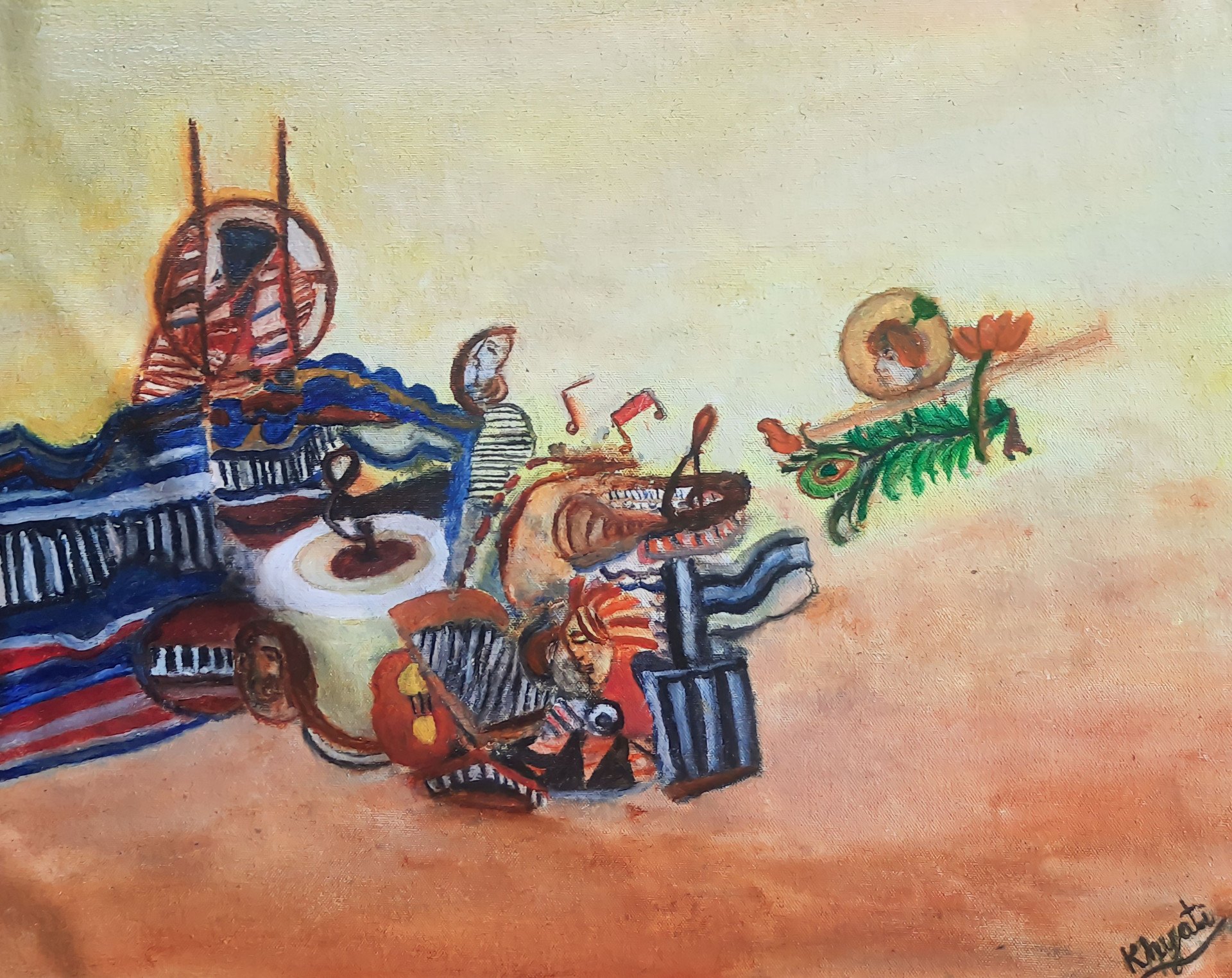 Music in souls Drawing - Khyati Agarwal - Jose Art Gallery