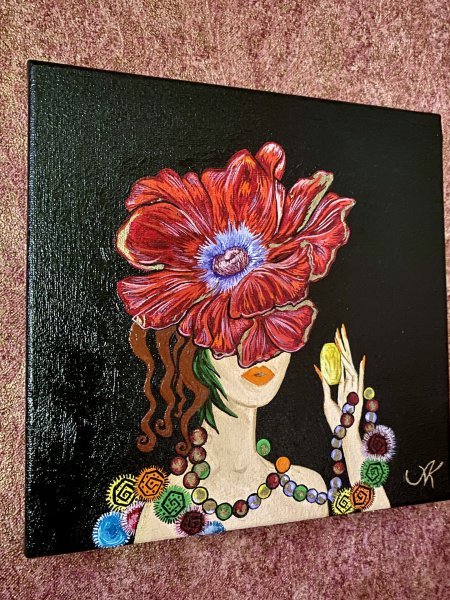 Additional view 1: Fine Art Portrait Painting Muse by painter Anna Kiptenko oil canvas 