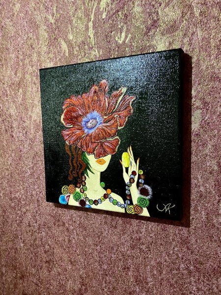 Additional view 2: Fine Art Portrait Painting Muse by painter Anna Kiptenko oil canvas 