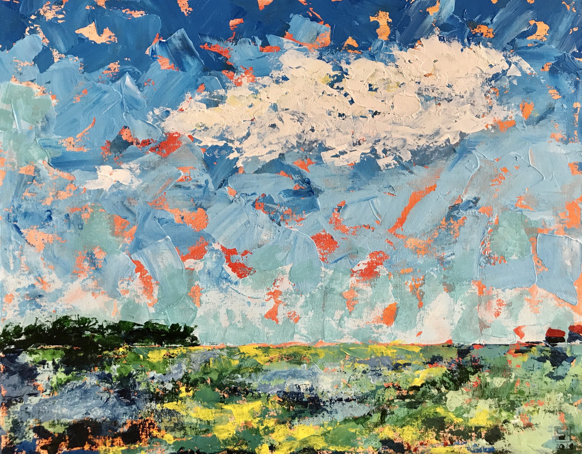 Little cloud Painting by Julie Stepanova - Jose Art Gallery