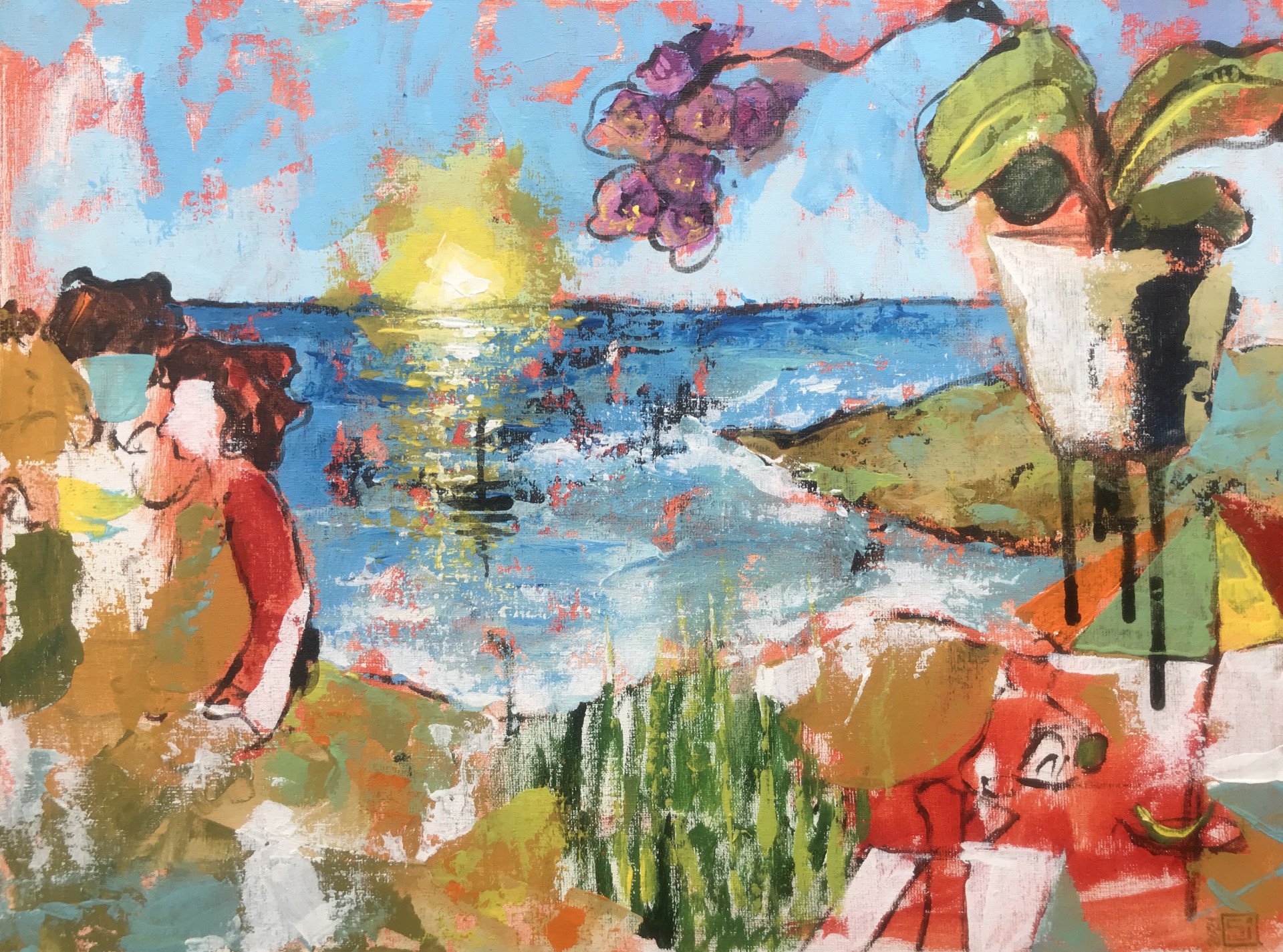 Vacation mode Painting by Julie Stepanova - Jose Art Gallery