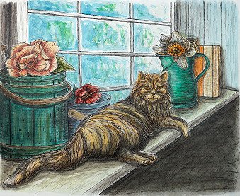 Ain't Misbehavin Painting by Kim Jones Miller - Jose Art Gallery