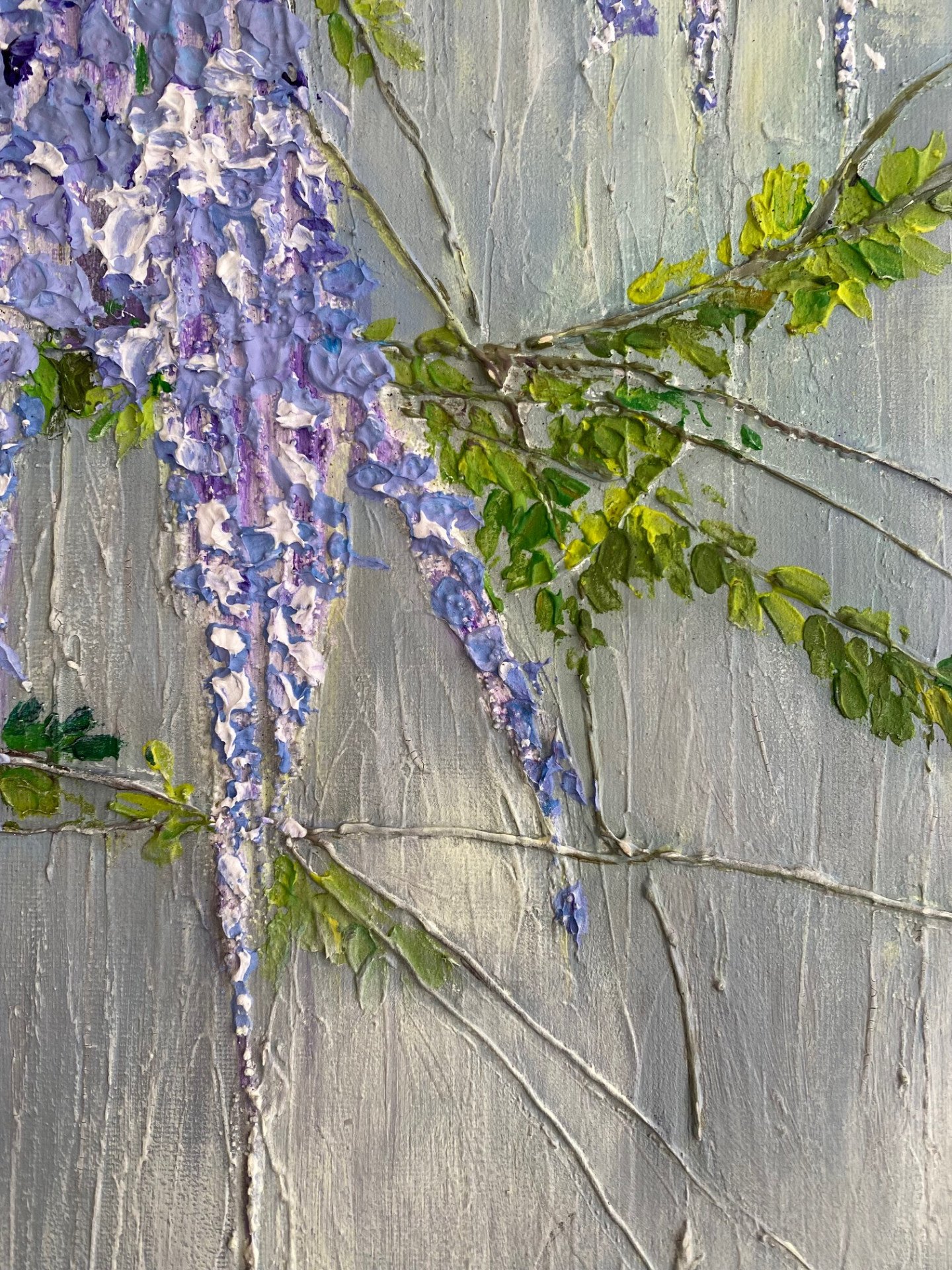 Wisteria in my Garden Painting by Larisa Robins - Jose Art Gallery