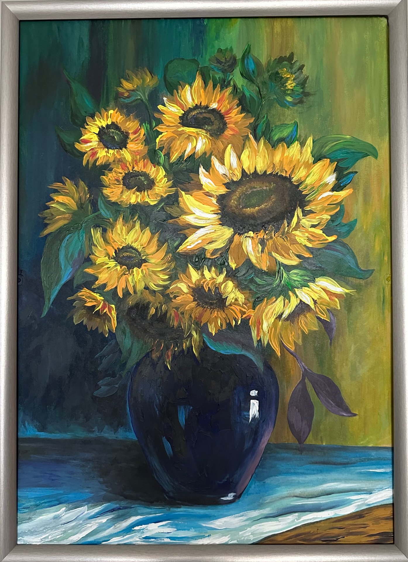 Sunflowers 2023 Painting by Nataliia Morozova