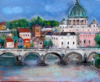 Картина "River Town" | Художник Vladimir Vladimir | Jose Art Gallery