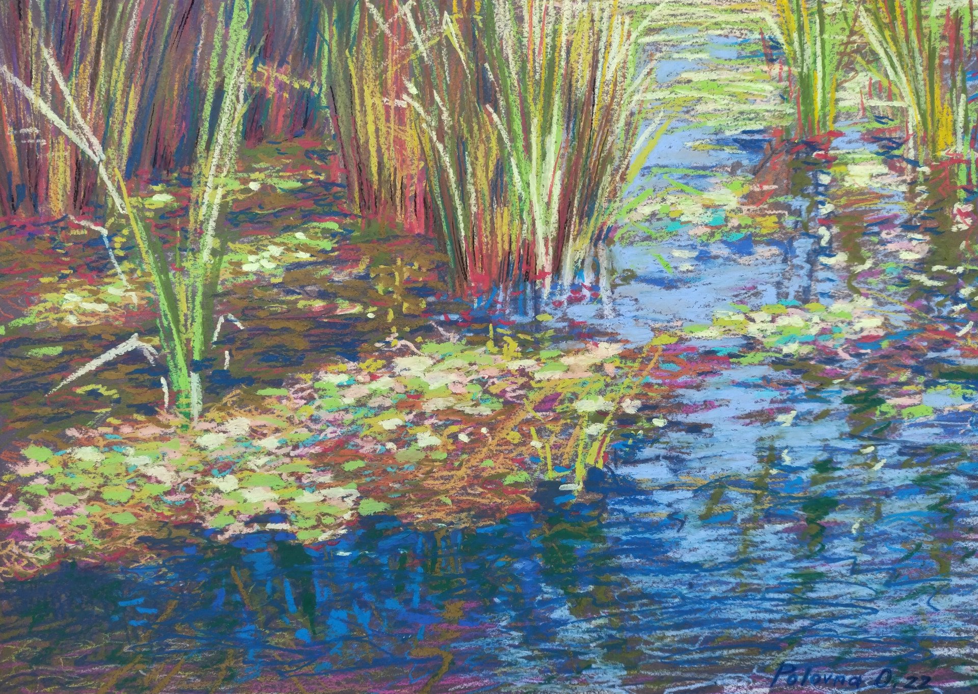 Summer reed Painting by Olena Polovna Jose Art Gallery