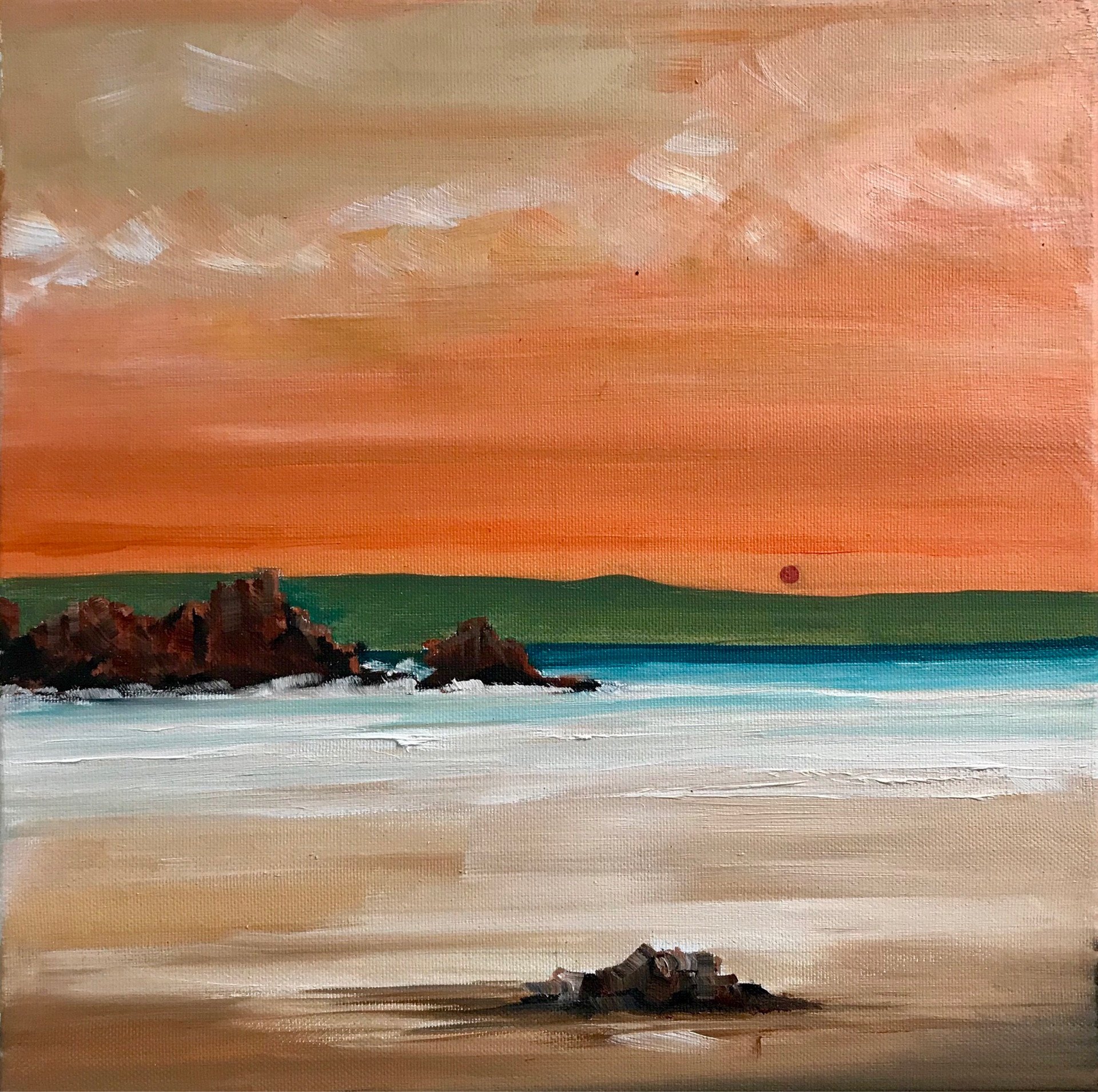 Картина «Закат на побережье 2», Nataliia Zevaikina - Jose Art Gallery