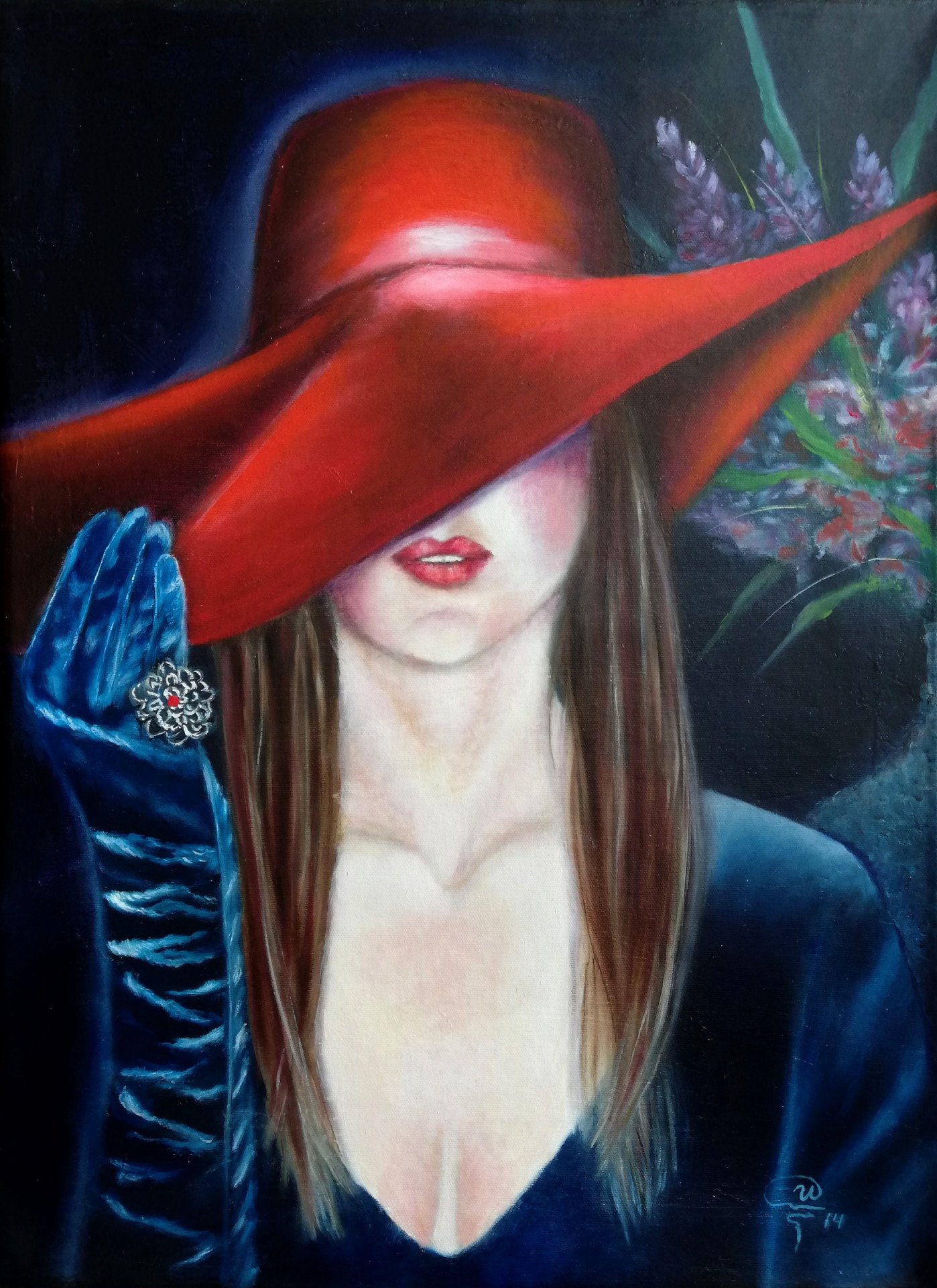 絵画 Painting of a lady 19th Century oil painting portrait of a lady by Seifert