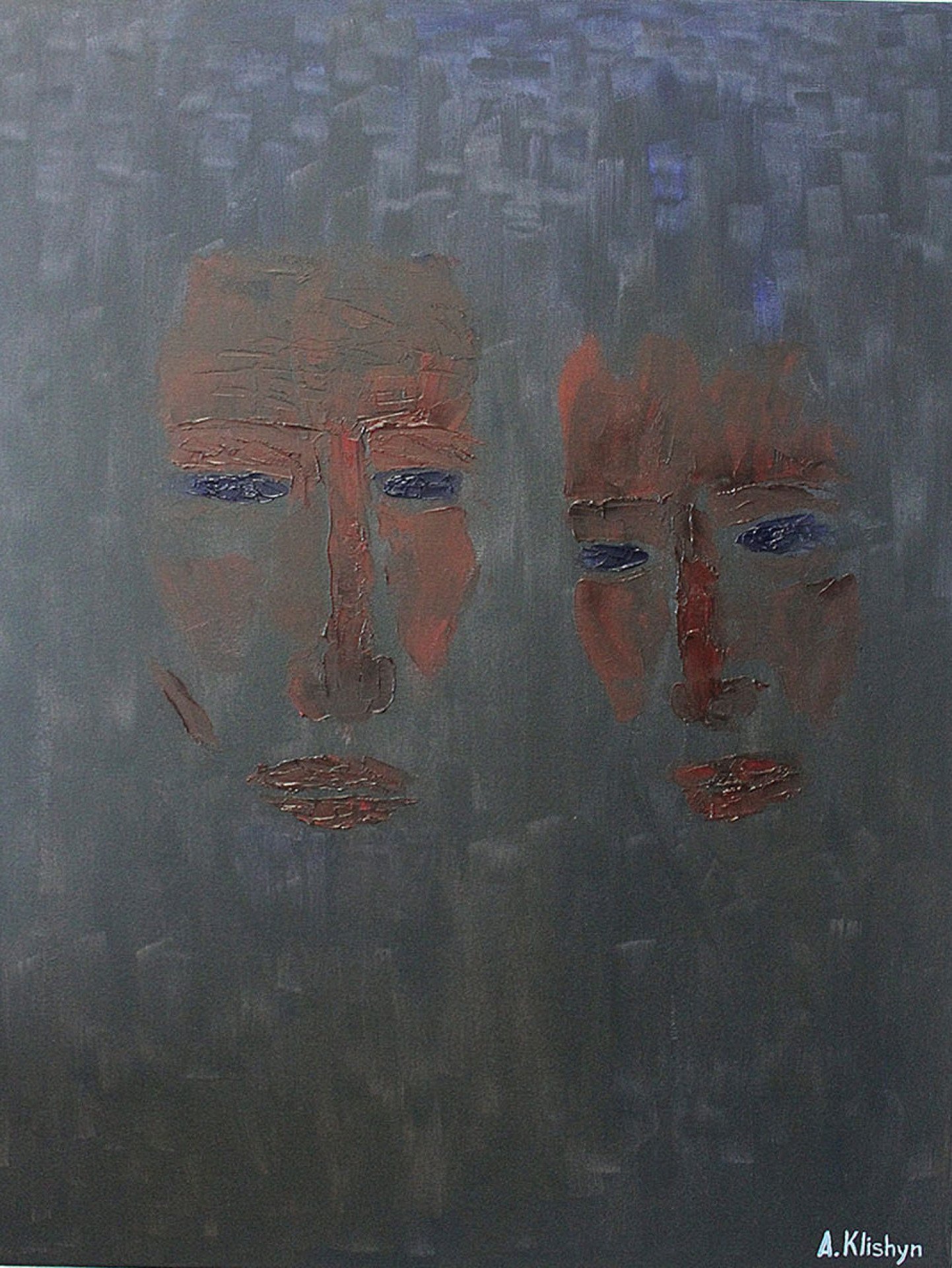 Two views from the dark Painting by Andriy Klishyn