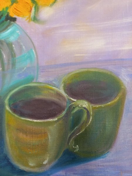 Coffee for couple Painting by Anna Ovsiankina