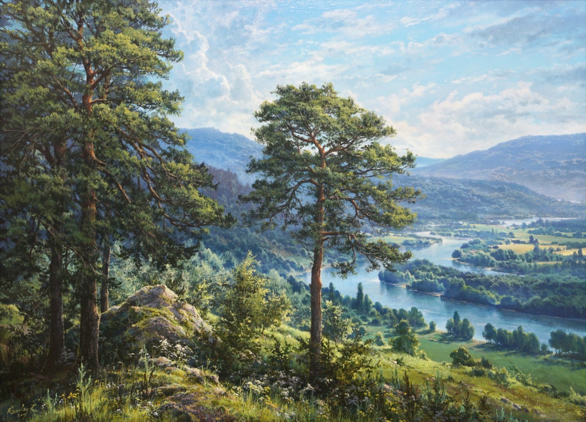 Summer in Siberia Painting by Viktar Yushkevich Yuvart