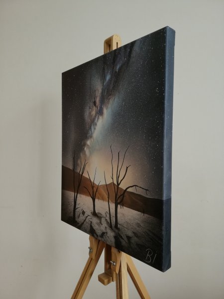 Milkyway in the Namib Desert Painting by Bekir Islam