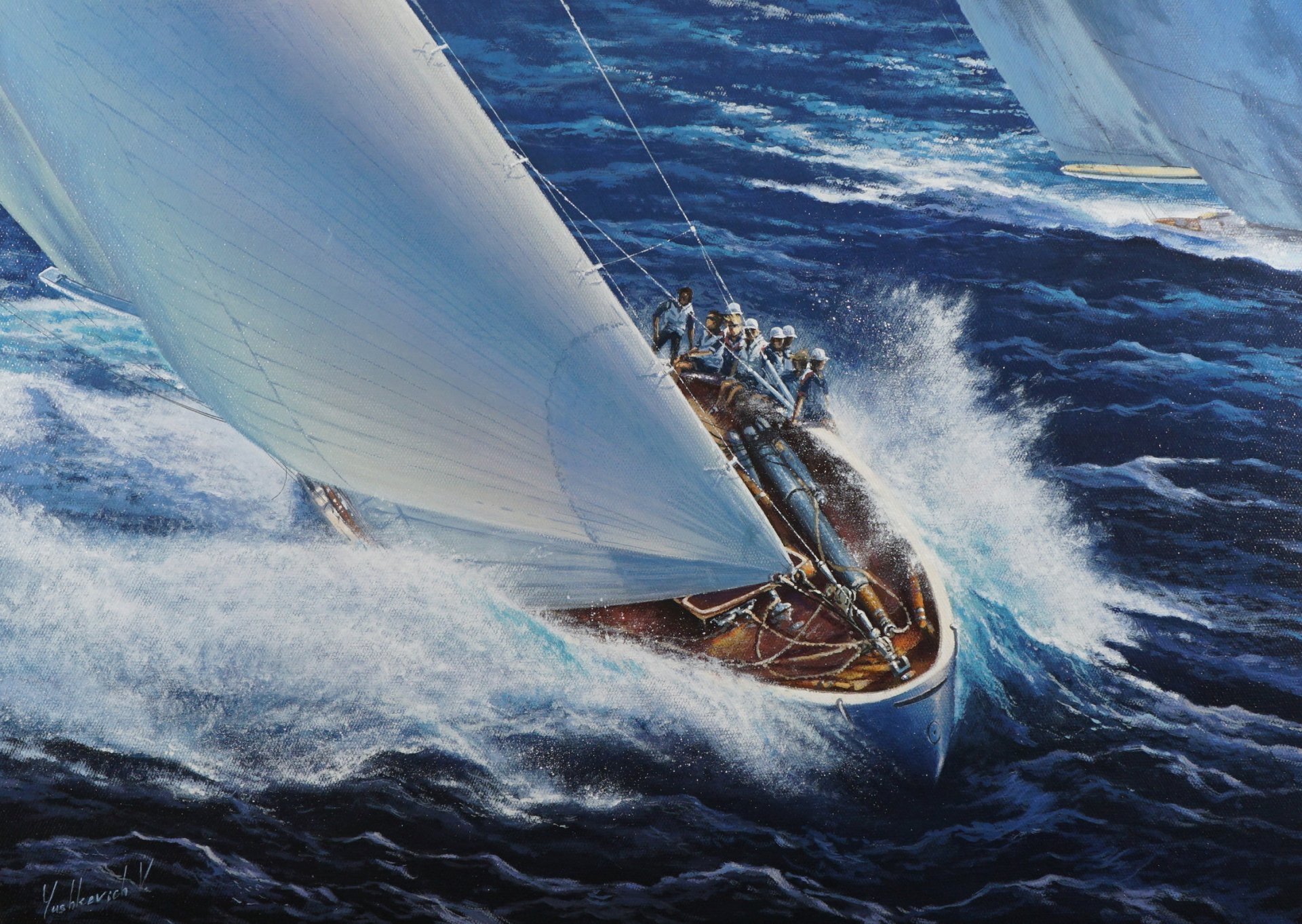 Regatta Drawing - Viktar Yushkevich Yuvart