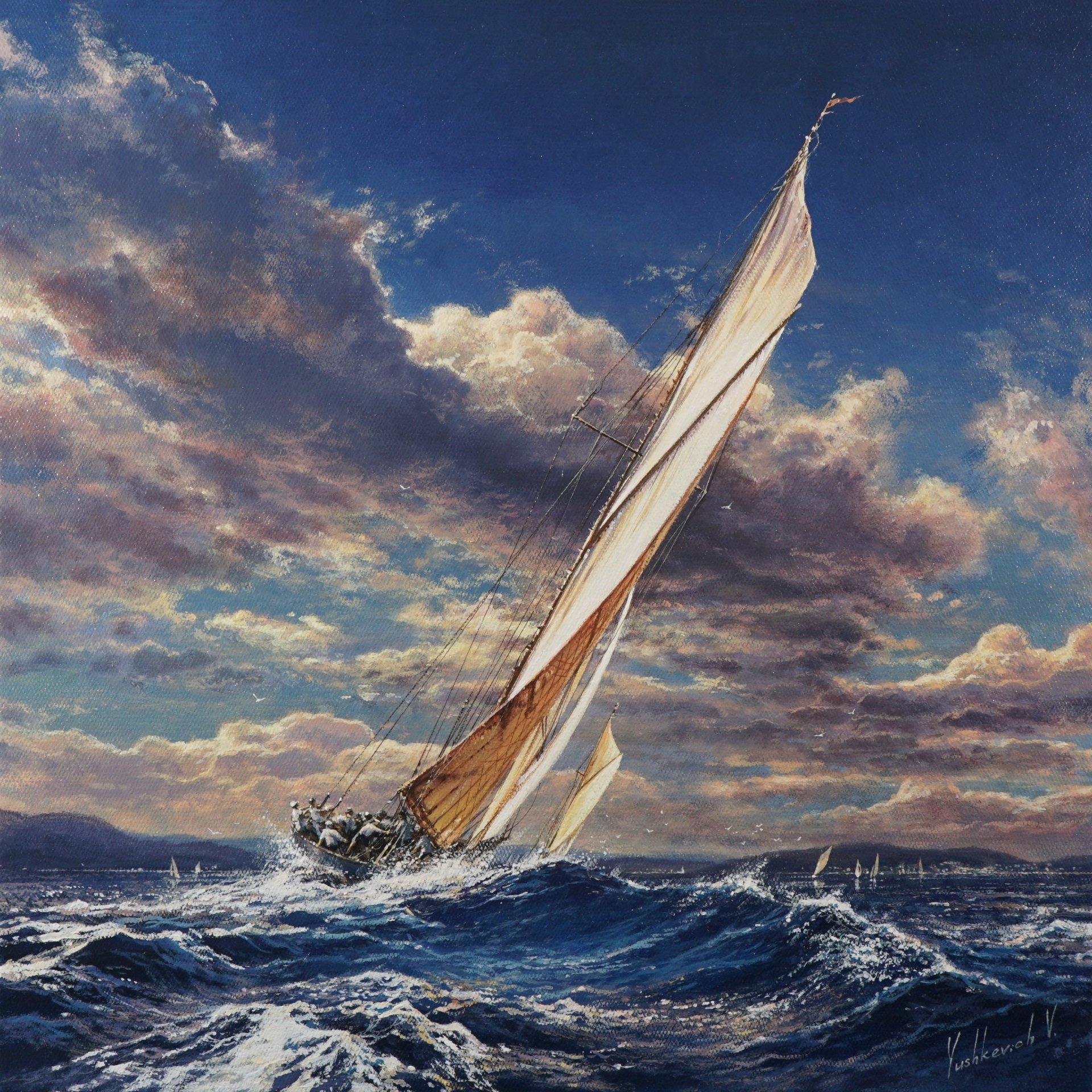Oceanic rithm Painting by Viktar Yushkevich Yuvart